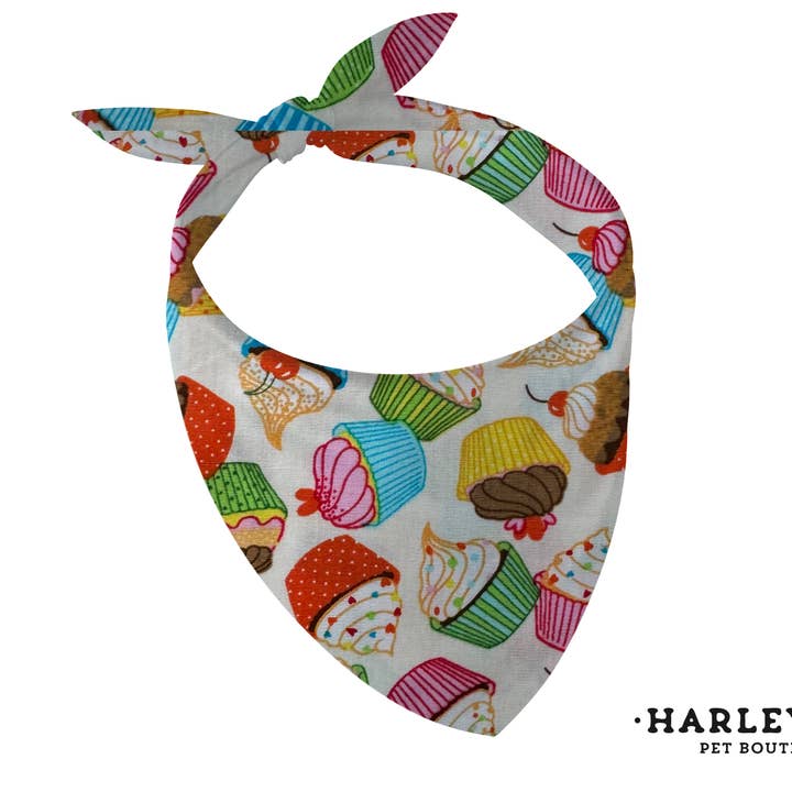 Birthday Cupcakes Bandana for wholesale by Harleybee Pet Boutique