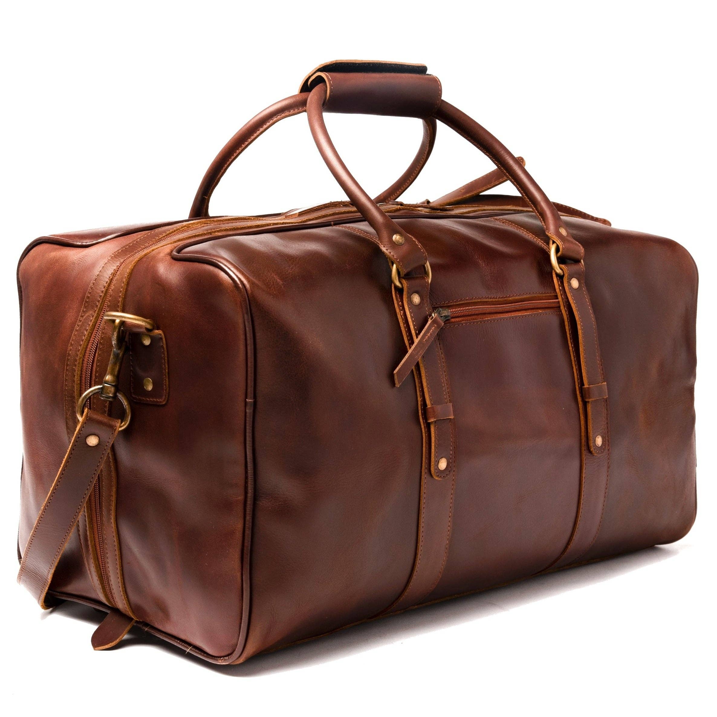Hides - Wholesale Weekender Bag - Men's - Big Mouth 40L Leather Duffle - Airline Friendly Travel Bag0