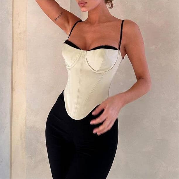 Apricot Tunic bandeau street camisole top waistcoat for wholesale on Faire