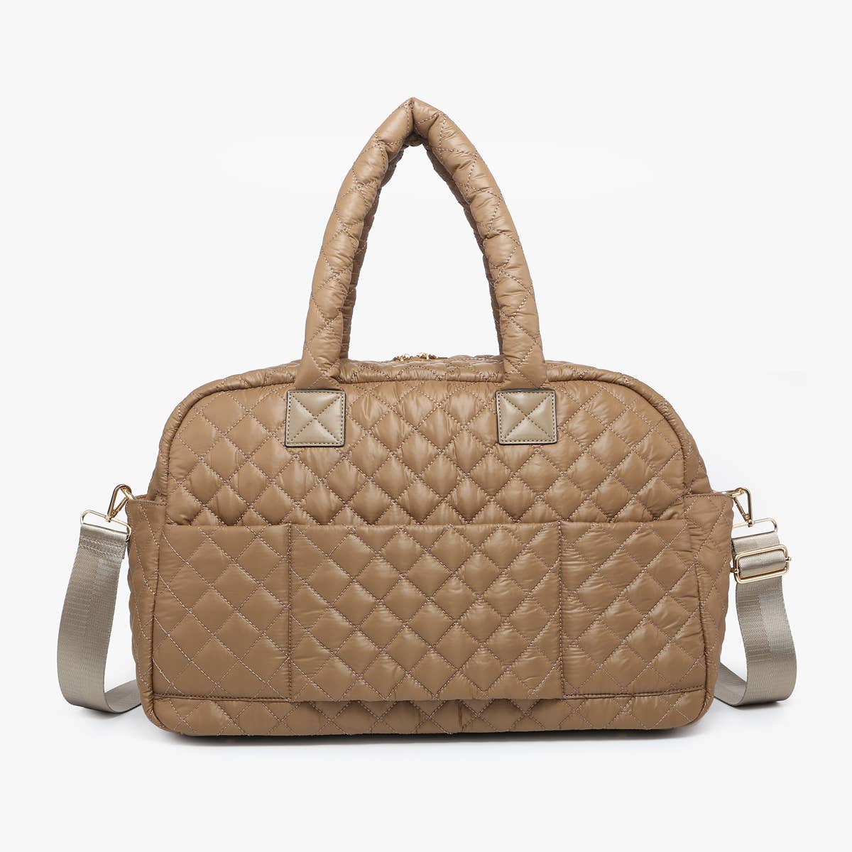 Jen & Co. - Wholesale Weekender Bag - Women's - M2401 Mills Quilted Nylon Weekender Bag5