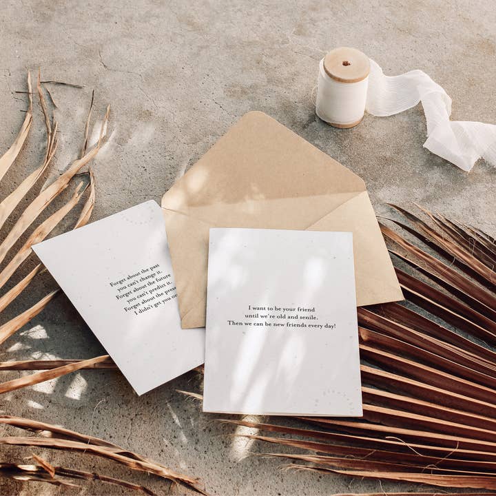 Axel & Ash - Wholesale Everyday greeting card - PLANTABLE Greeting Card || SENILE - 6Pack3