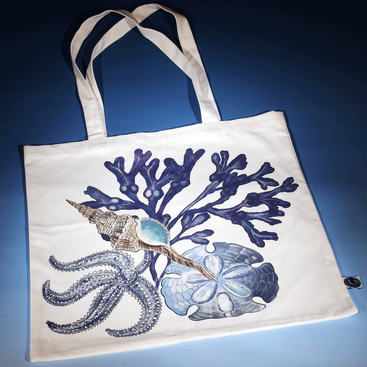 Saltwater Tote Bag for wholesale by Cream Cornwall