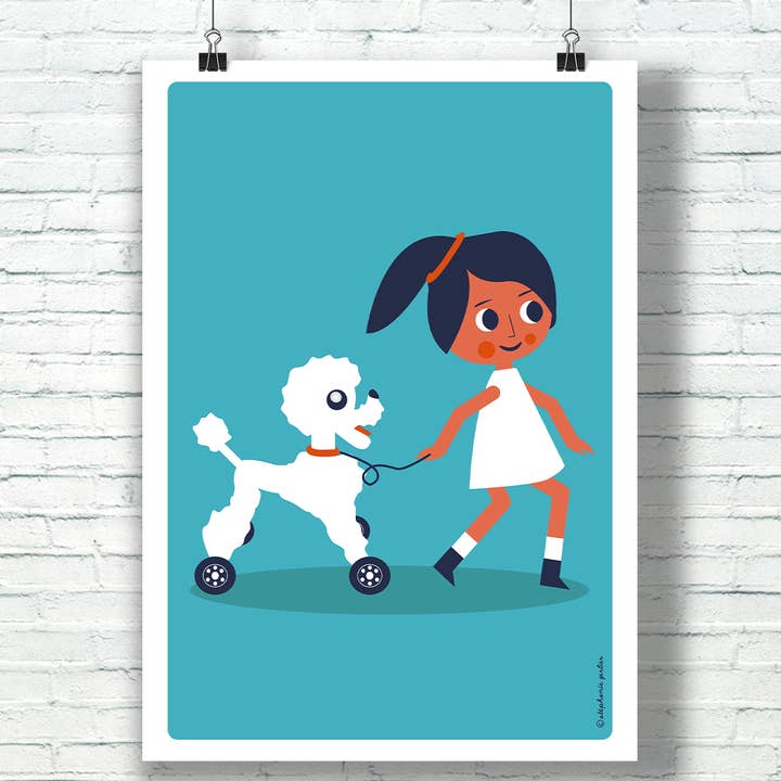 My Poodle & Me - Poster Print - Original Creation for wholesale by T FOR TIGER