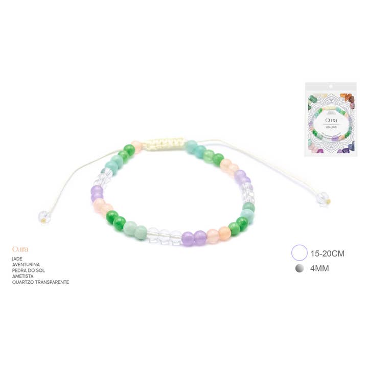 Pulsera Cura 4mm (6unid) para venta al por mayor de Esoterica Arte