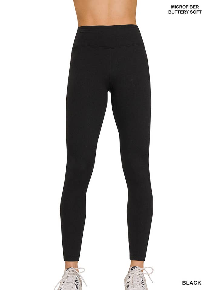 42POPS - Wholesale Athletic/Lounge Leggings - Women's - ..._ SI-26201 Microfiber Soft Waistband Full Length Leggings