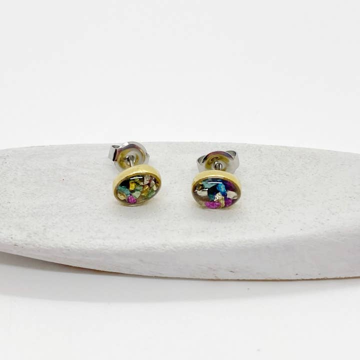 Jenica Jewelry - Wholesale Stud/Post Earrings - Small Multi Color Roxs Stud Earrings-Multiple Options3