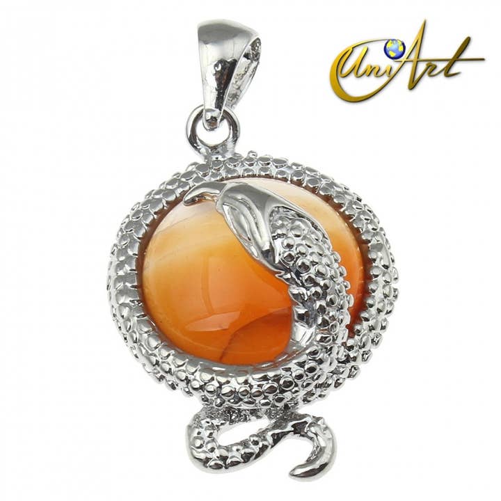 Serpent Pendant With Carnelian for wholesale by UniArt
