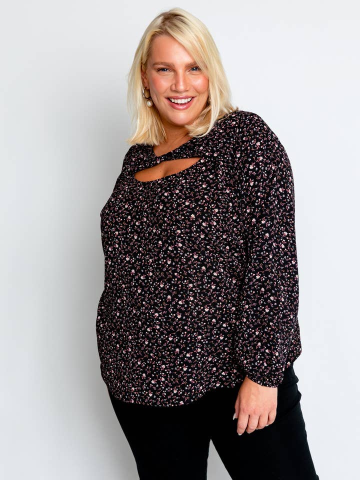 Anza Blouse - Black for wholesale by Marybelle Co.