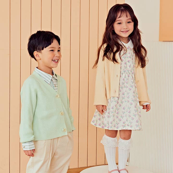 Cardigã Canelado Pastel Holly por atacado de ToTo Heros