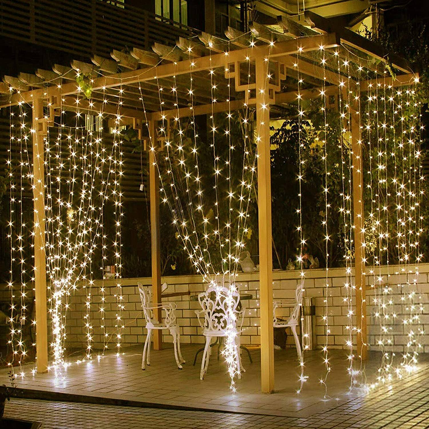 YI LIGHTING LLC - Wholesale String Lights - 6.6ft x 9.8ft LED Curtain String Light 300-LED with Remote0