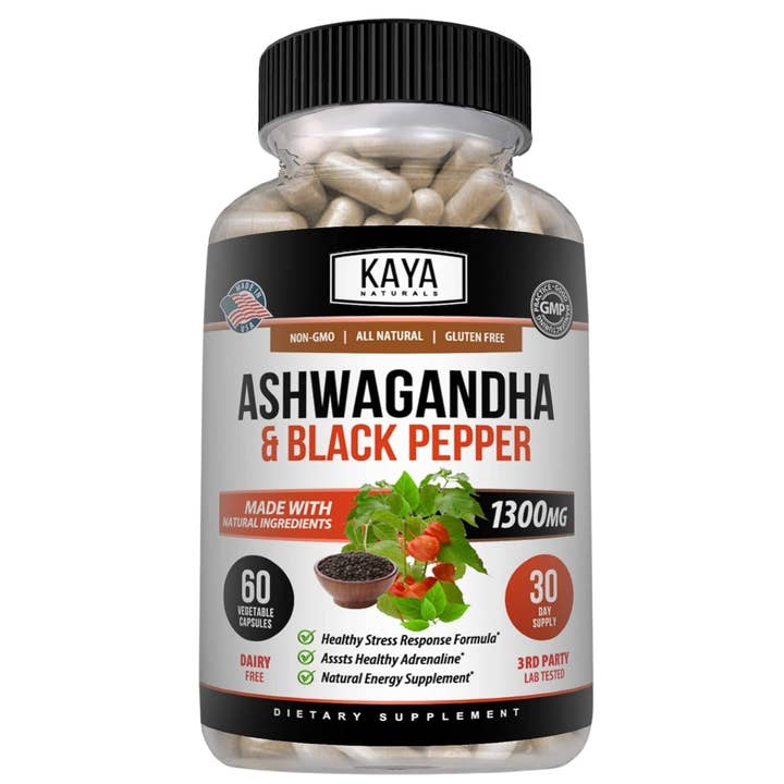 Kaya Naturals Ashwagandha & Black Pepper for wholesale by Kaya Naturals