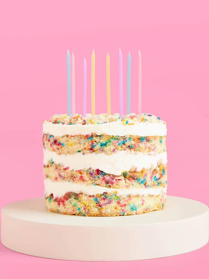 Pastel Party Candles, Bday Decor, Cake Accessory,Baby Shower for wholesale by xo, Fetti