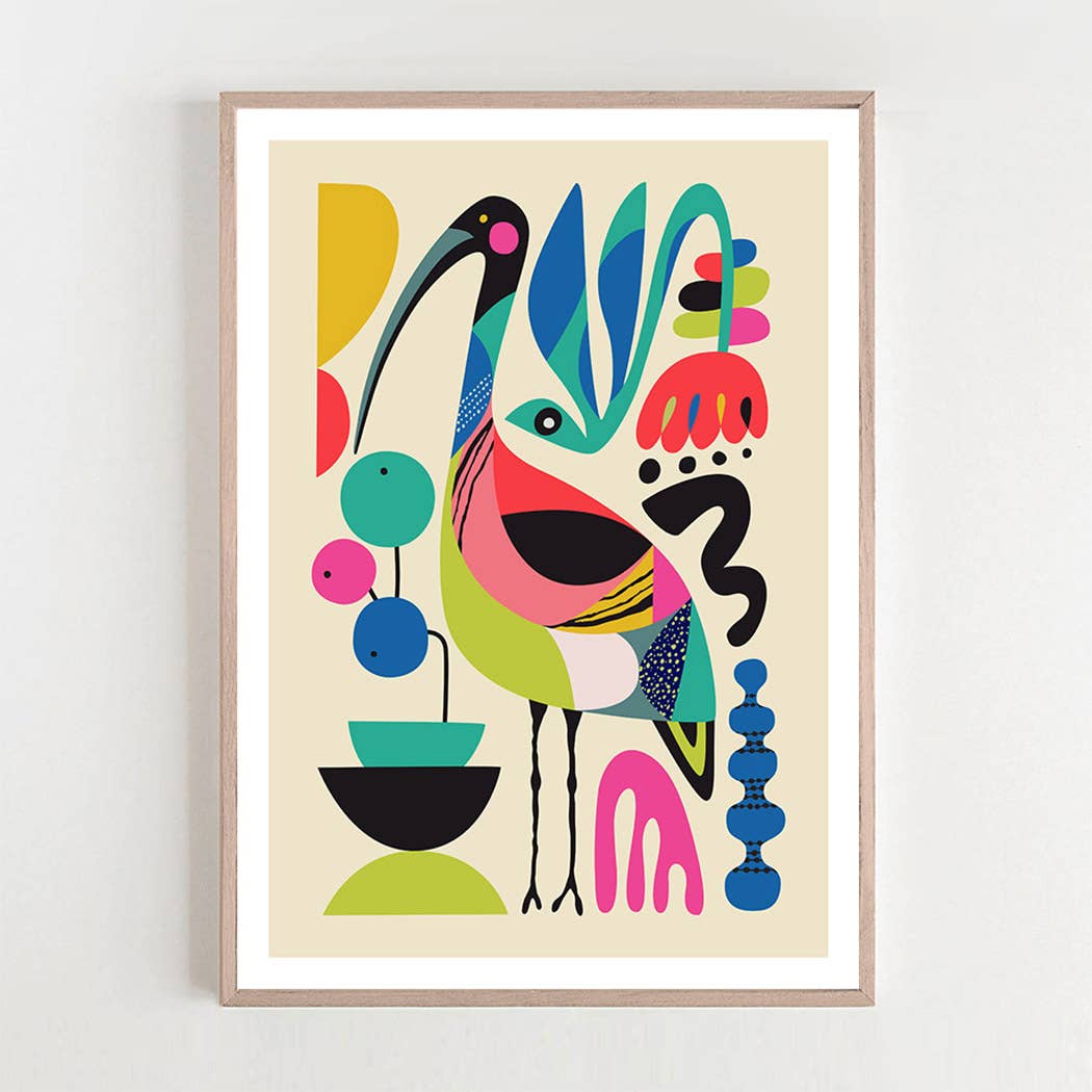 3 Birdies Studio - Wholesale Art print - Ibis Art Print1