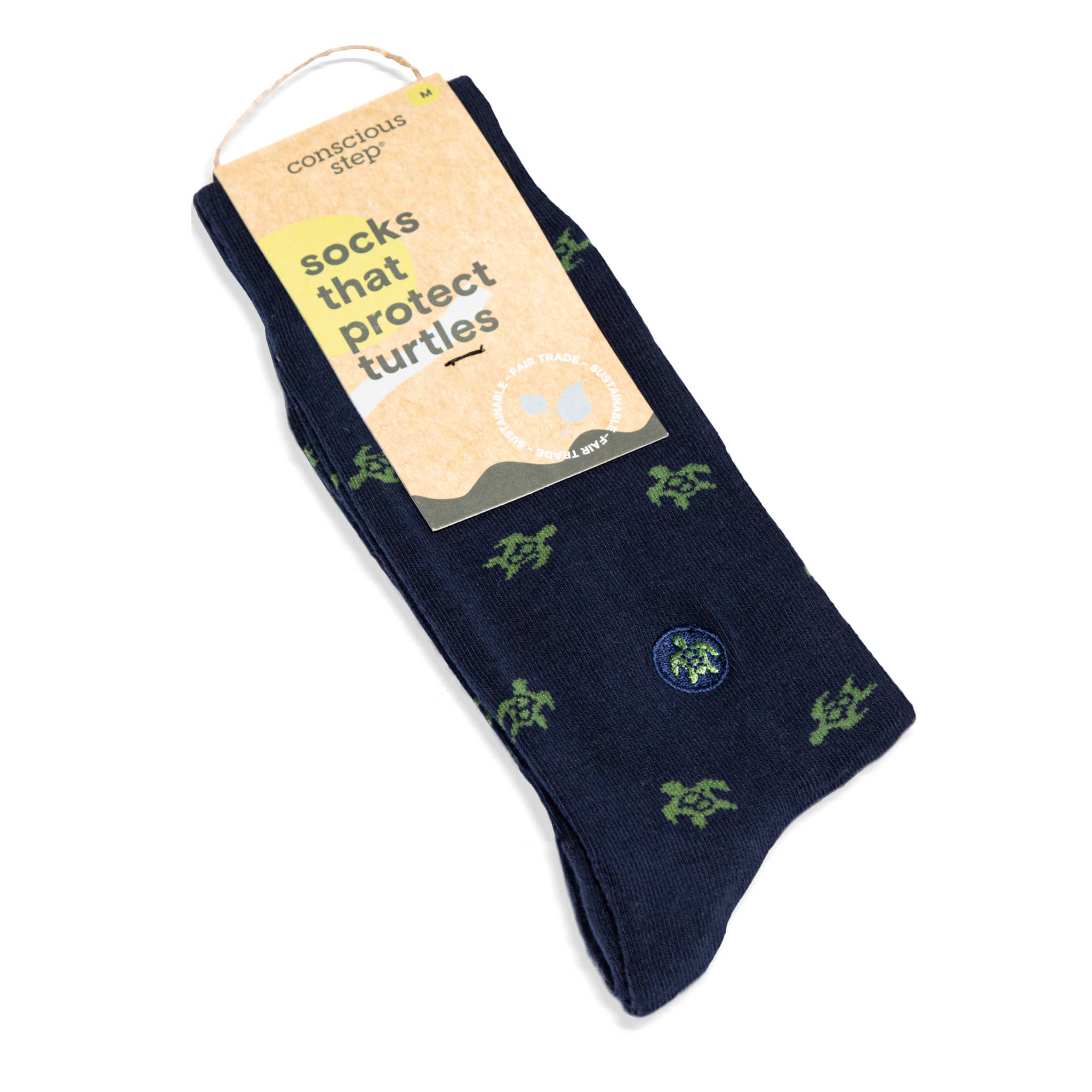 Default Socks that Protect Turtles (Navy Turtles) for wholesale on Faire1