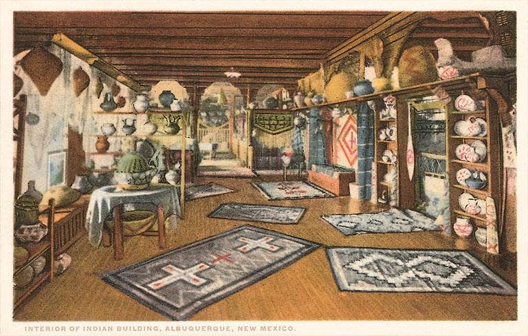 Found Image Press - Wholesale Stationery/Notecard Set - Greeting Card NM-62 Indian Crafts, Albuquerque, New Mexico0