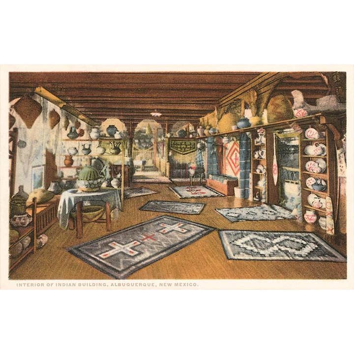 Found Image Press - Wholesale Stationery/Notecard Set - Greeting Card NM-62 Indian Crafts, Albuquerque, New Mexico