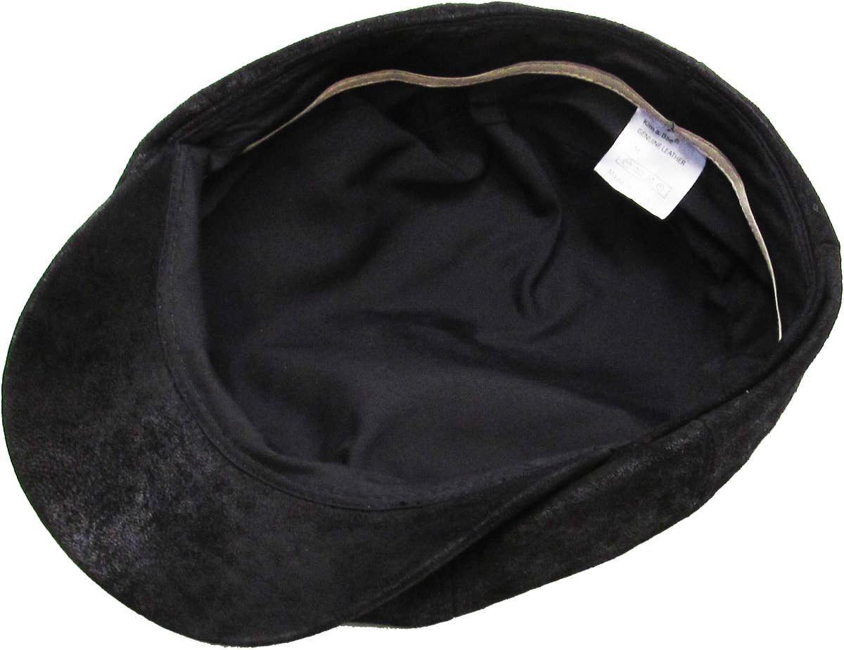 KBETHOS – Boina com pala - Homem por atacado – Ascot de couro genuíno com botão9