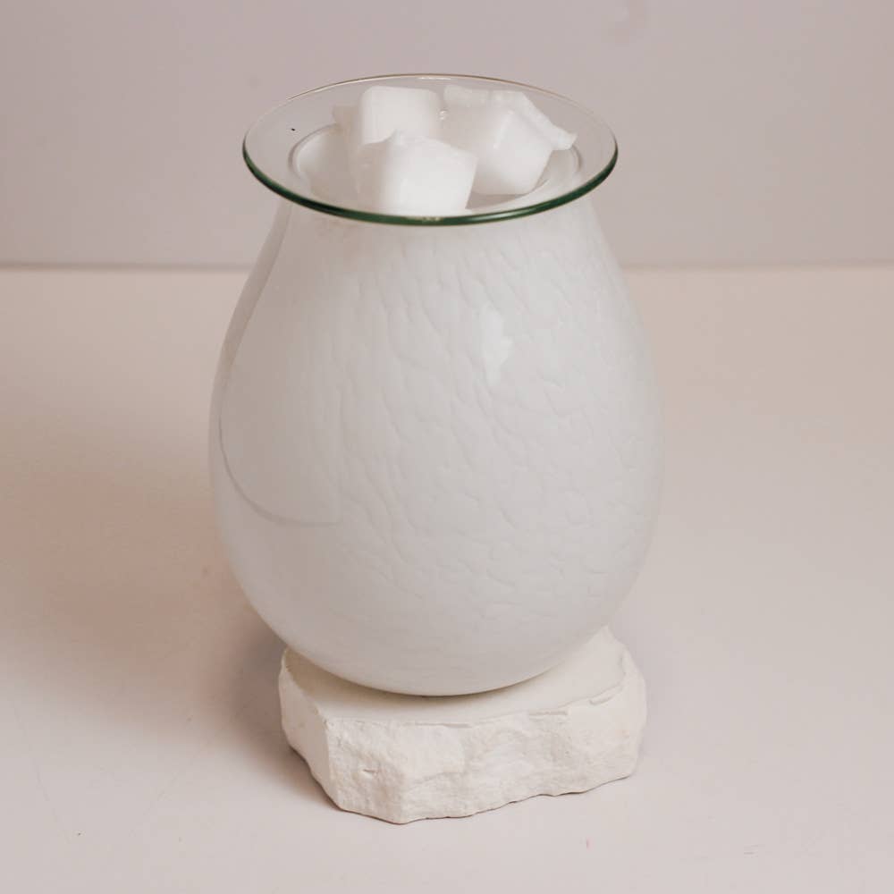 A Cheerful Giver – wholesale Wax warmer – Marble Glass Wax Melter - Tabletop3
