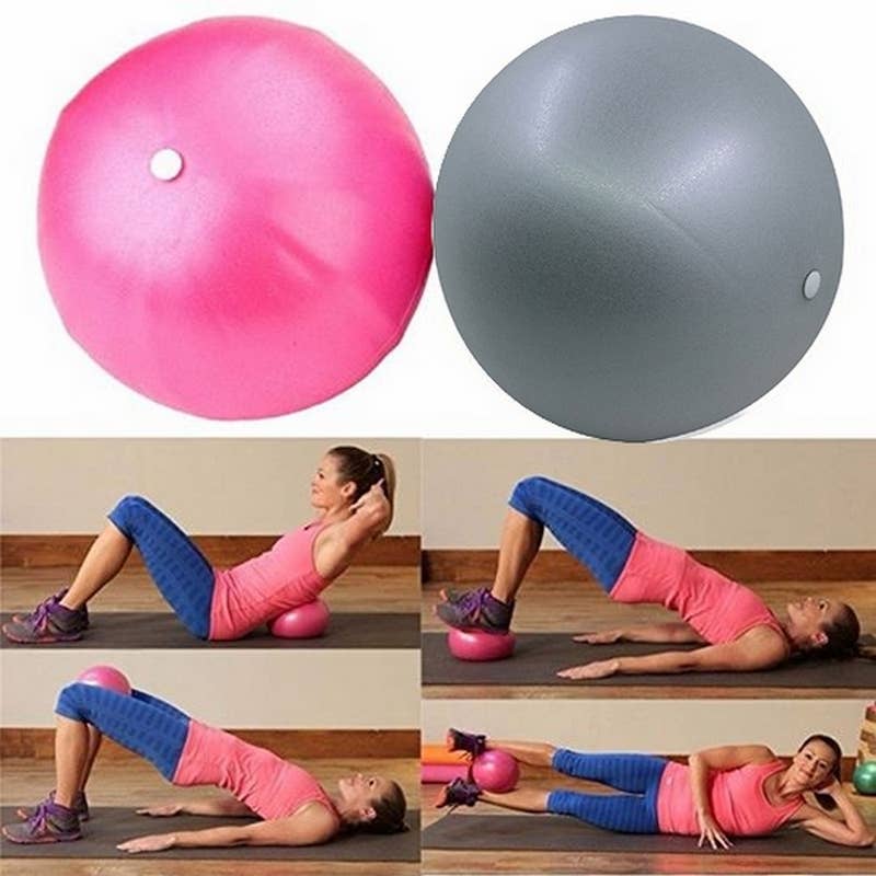 Zen'Arôme - Wholesale Yoga Accessories - 2 Yoga / Pilates Balls Pink and Gray - Diameter 25cm2