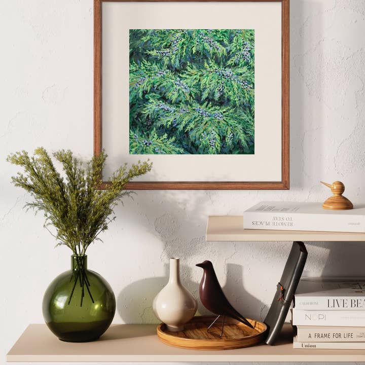 Juniper Berries - impression sur toile sans cadre pour la vente par Meredith Raiford Art