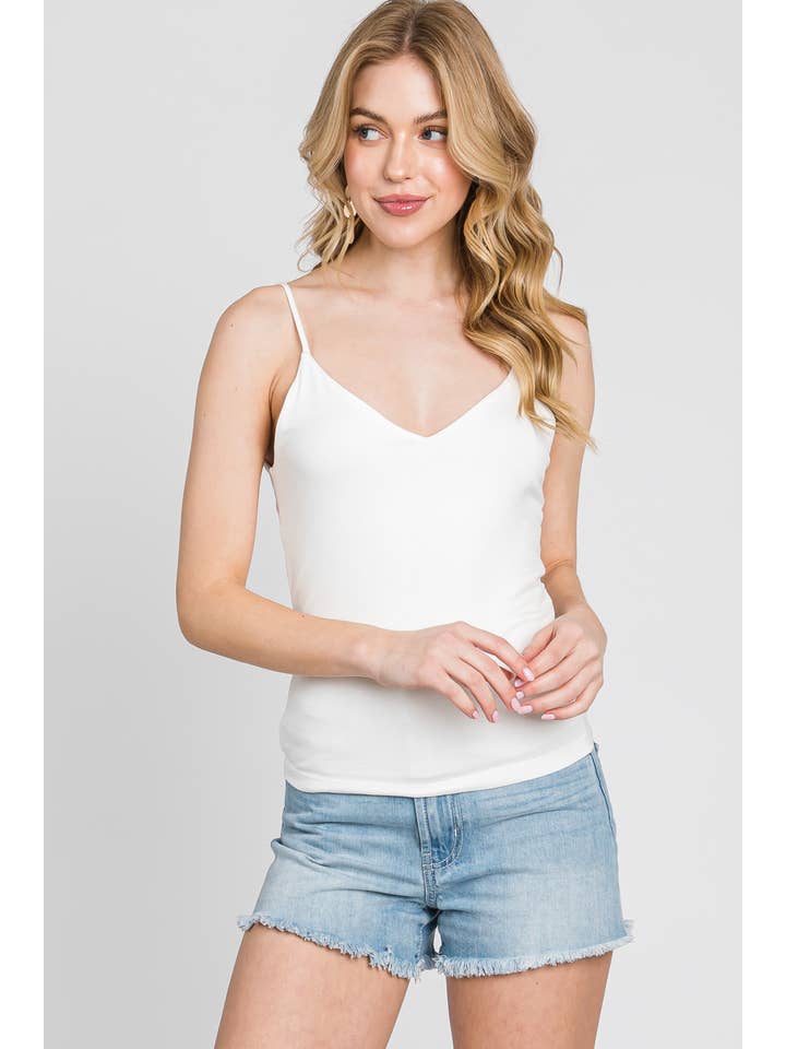 Final Touch - Wholesale Camisole - Women's - DOUBLE LAYERED V- NECK CAMI TOP - VT1613118