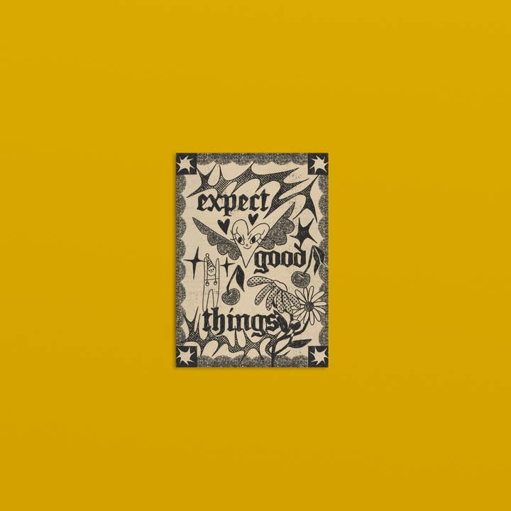Expect Good Things Art Print for wholesale by Soft Rat Studio