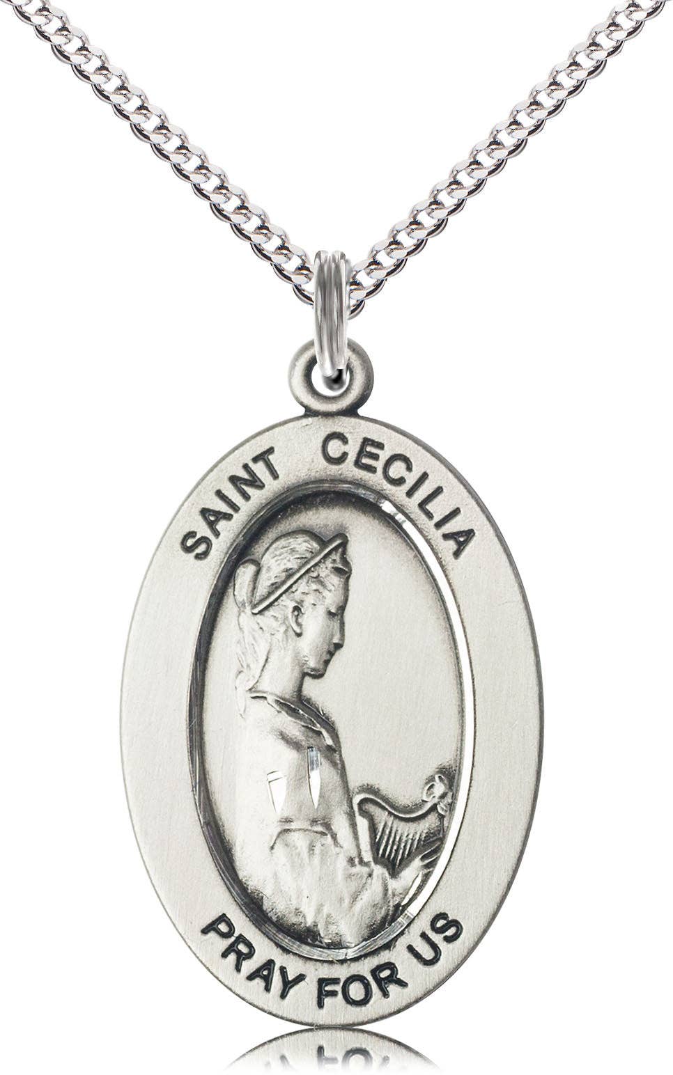 NYMAN JEWELERS - Wholesale Pendant/Charm Necklace - Sterling Silver St. Cecilia Pendant0