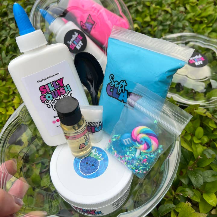 Silly Squish Slime - Wholesale Putty/slime – Child - DIY Slime Kit: BLUE RASPBERRY3