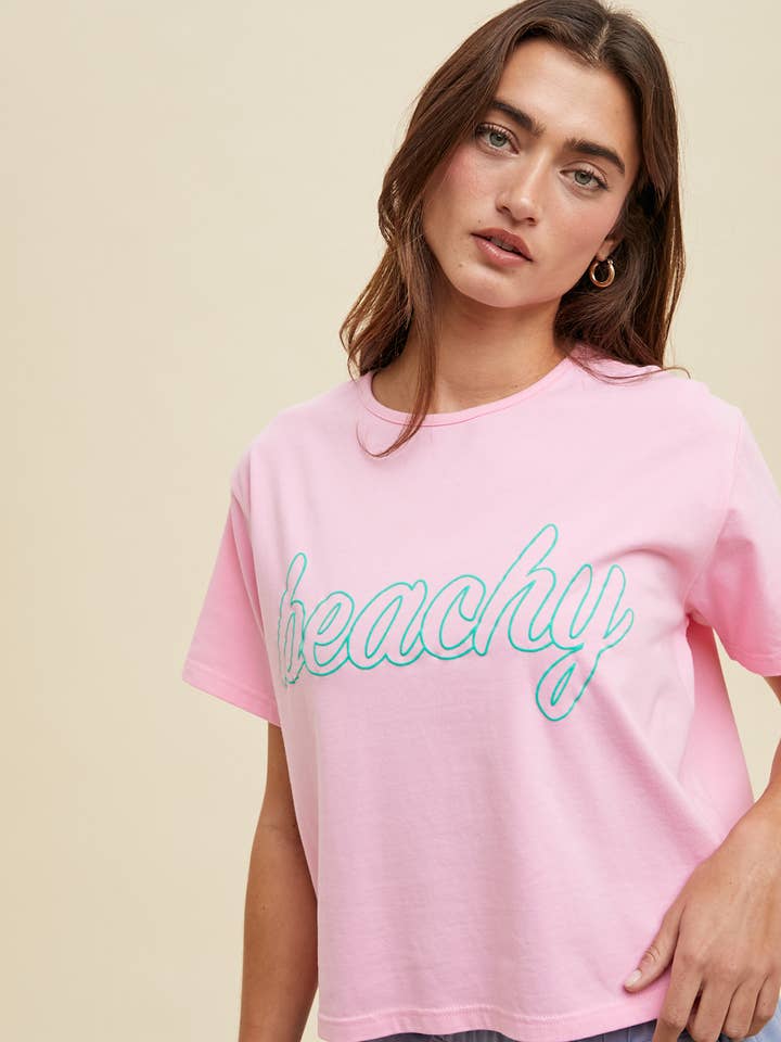 'BEACHY' RELAXED CROP KNIT TOP / WL24-9571 for wholesale by Wishlist Apparel