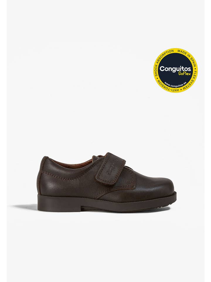 Conguitos - Wholesale Platte schoenen - Kinderen - Bruine schoolschoenen voor jongens