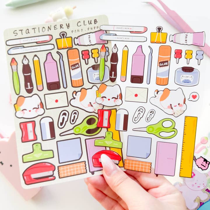 PekoPuff - Wholesale Sticker - Stationery Matte Waterproof Deco Sticker Sheet2