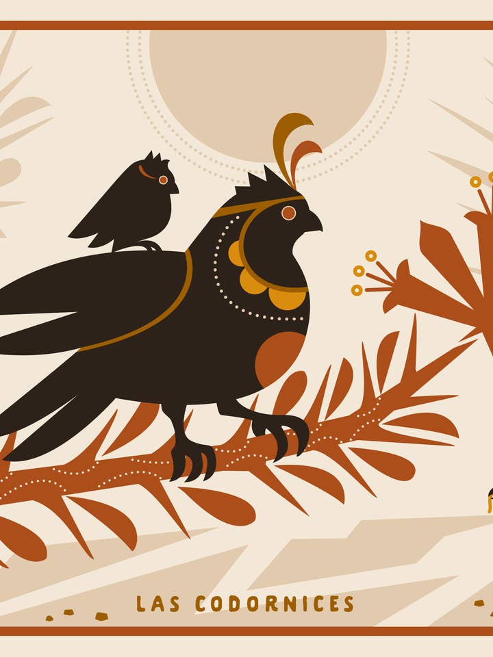 Las Codornices Prints (Quail) for wholesale by Cōllette