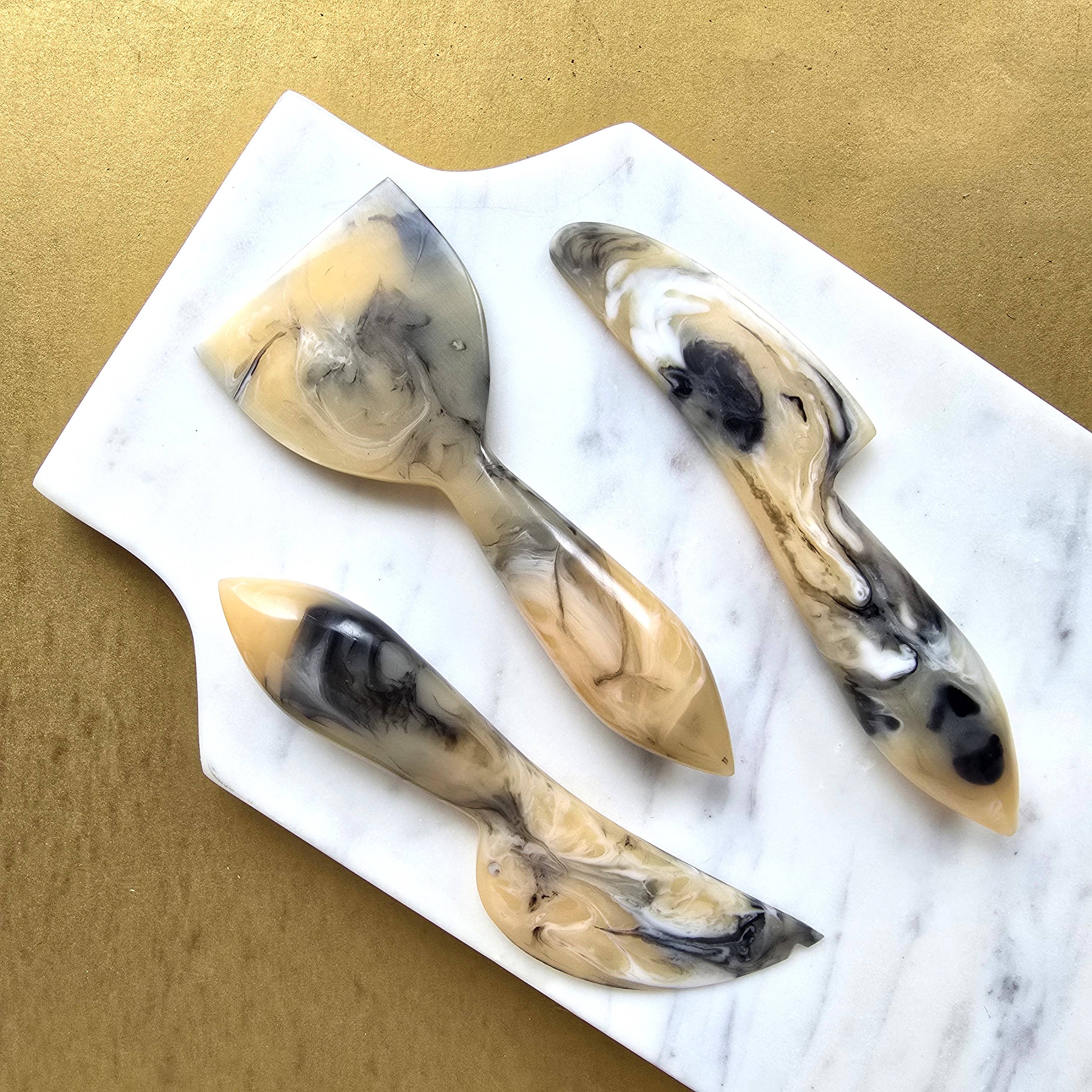 Gibb & Daan – Faca para queijo por atacado – Conjunto de Facas de Queijo de 3 Peças - Ferramentas de Charcutaria em Resina18