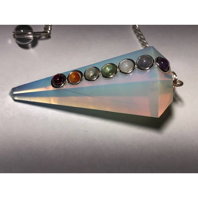 7 Chakra Opalit 6-Facetten-Pendel für den Großhandel von Elite Gems