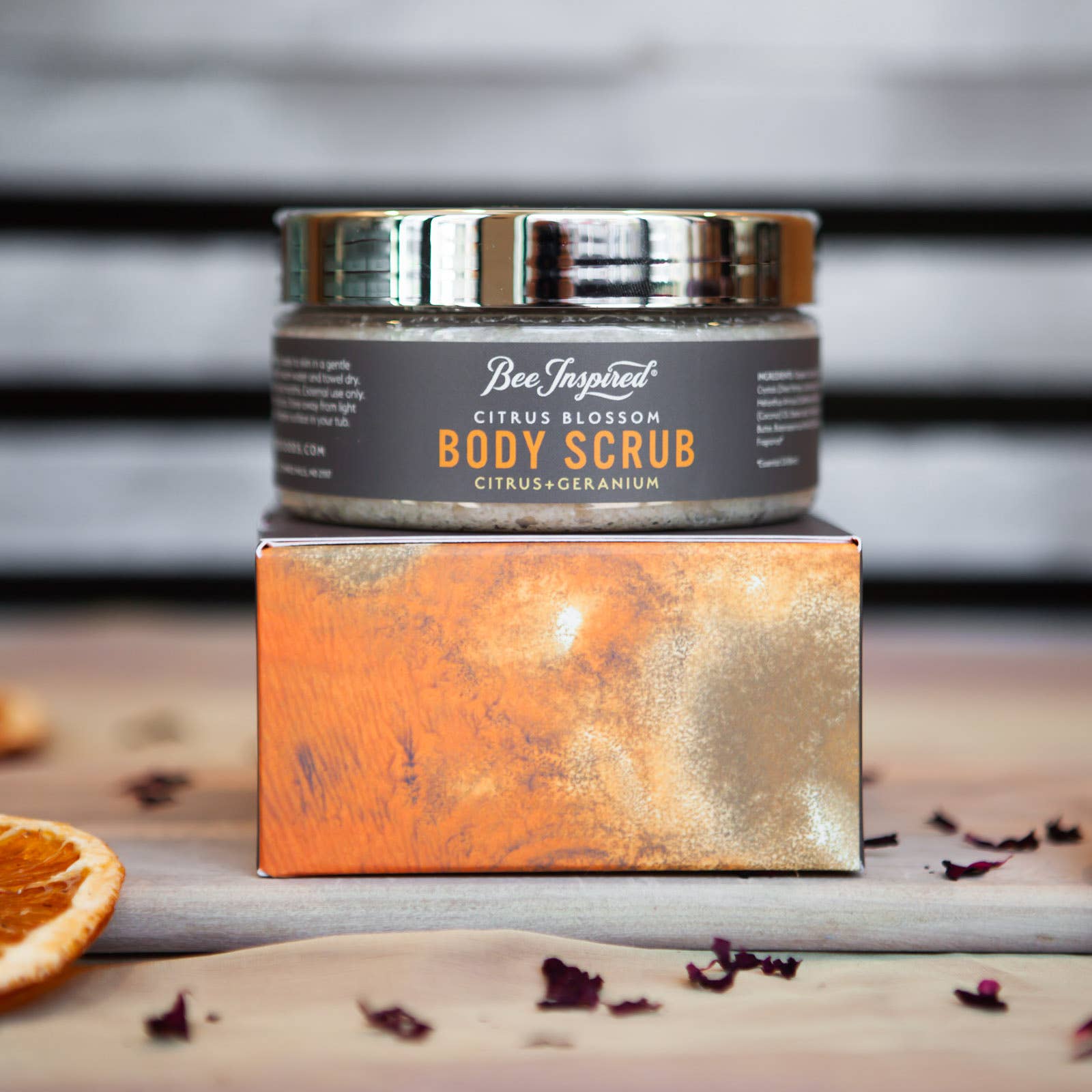 Bee Inspired - Wholesale Body Scrub/Exfoliant - Citrus Blossom Body Scrub | 8oz Citrus Geranium Body Scrub7