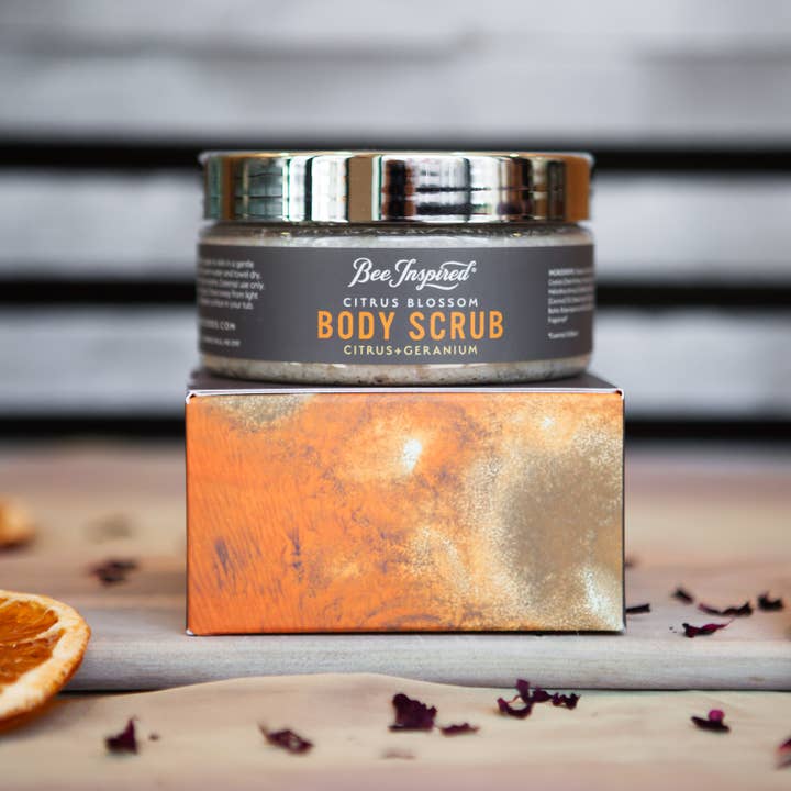 Bee Inspired - Wholesale Body Scrub/Exfoliant - Citrus Blossom Body Scrub | 8oz Citrus Geranium Body Scrub7
