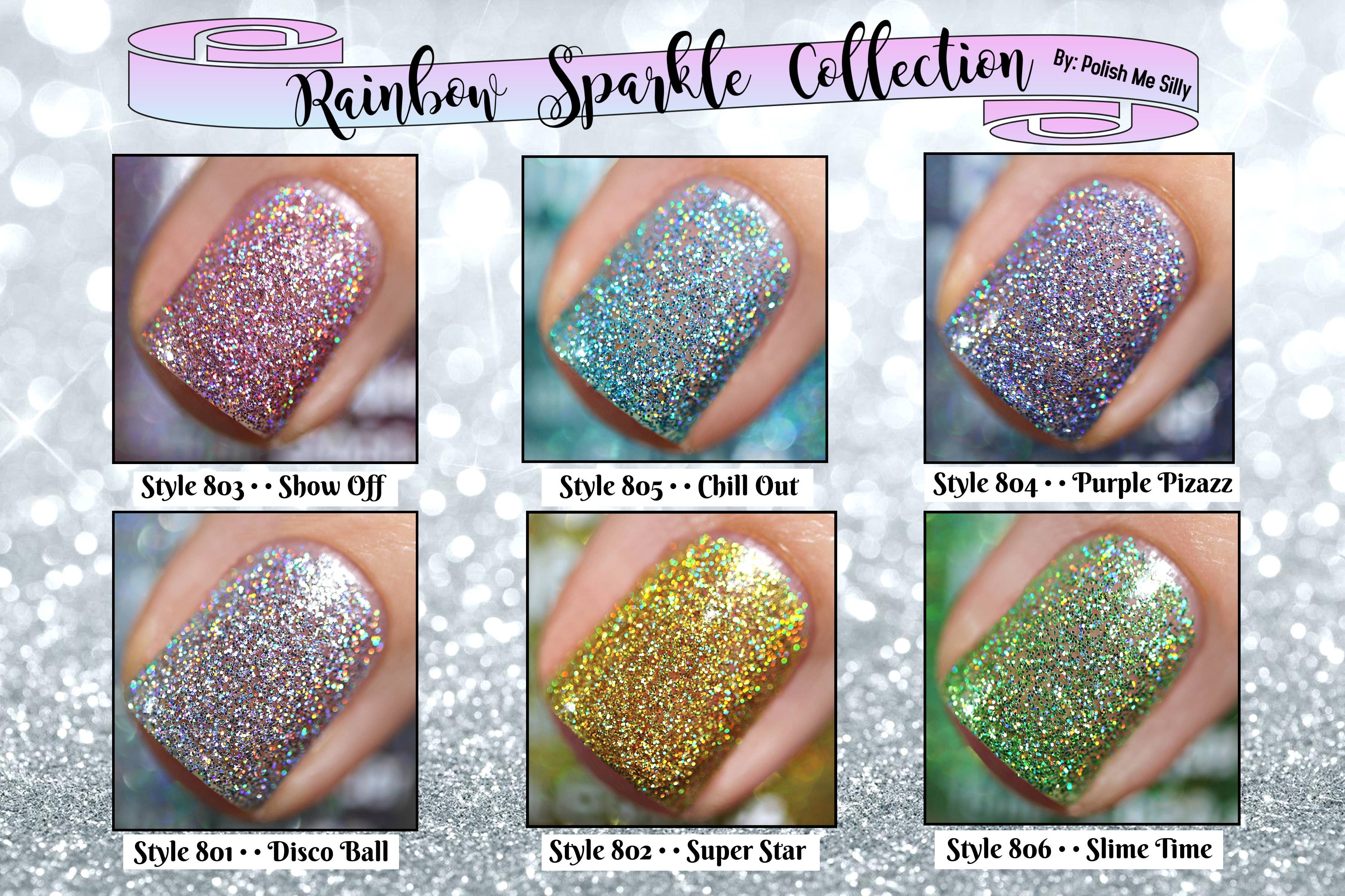 Polish Me Silly - Vente Vernis à ongles - Super Star - Vernis à ongles Rainbow Sparkle3