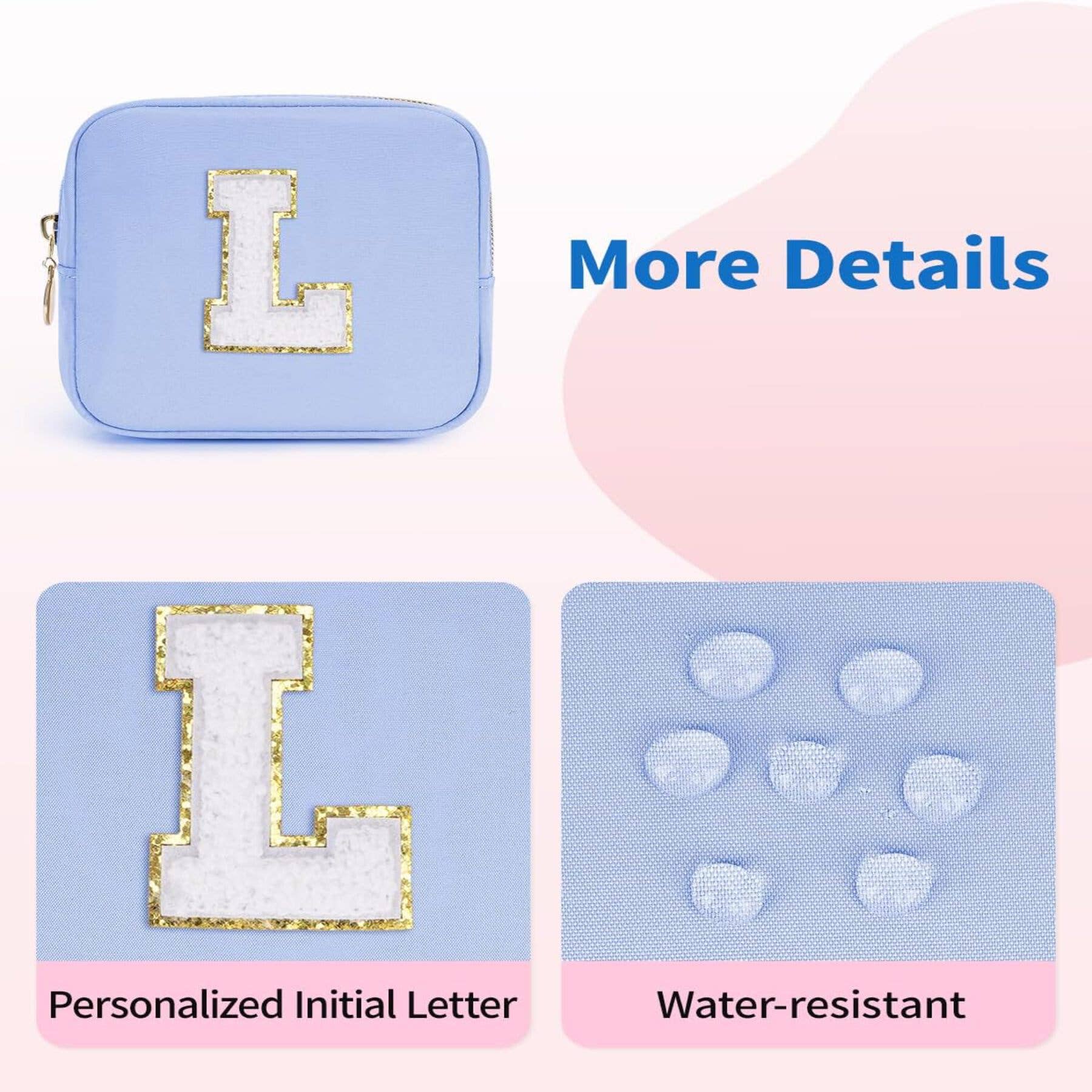 wandf – Großhandel Schmink-/Kosmetiktasche – Personalisierte Monogramm-Tasche Mini Initialen Schminktasche81