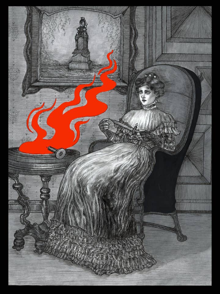 Le sang était noir - impression artistique, gothique, victorien pour la vente par Mary Syring