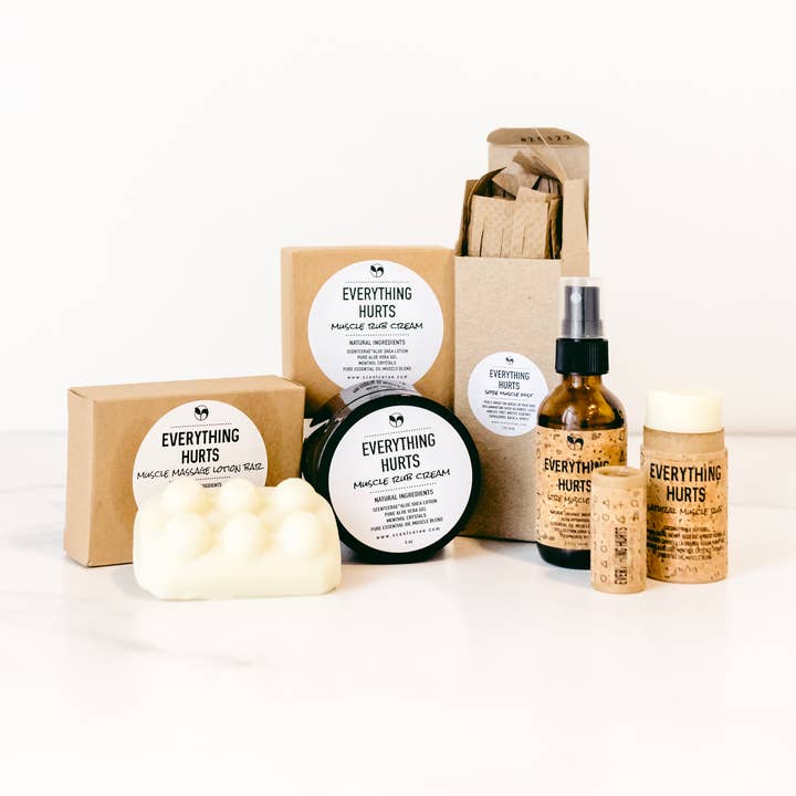 Scentcerae - Wholesale Muscle Lotion/Rub/Gel - EVERYTHING HURTS Muscle Rub on refillable cream jar