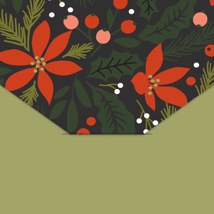 Masterpiece Studios - Vente Cartes de Noël - Porte-carte-cadeau floral de Noël1