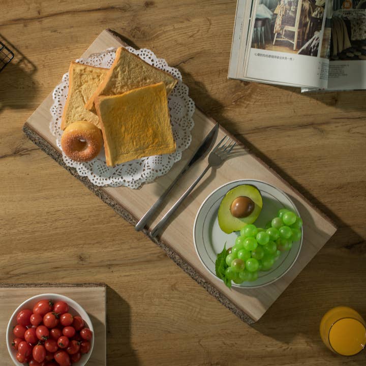 Quickway Imports - Wholesale Serving tray - Rustic Natural Tree Log Wooden Rectangular Serving Tray17