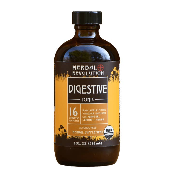 Herbal Revolution Farm + Apothecary - Wholesale Tincture - Digestive Tonic: Raw ACV w/Mother Digestive + Detox Support