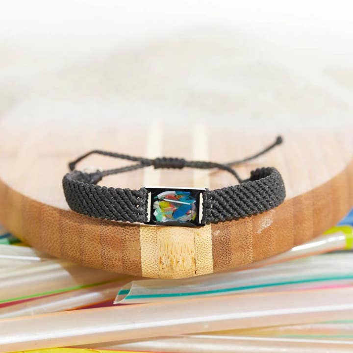 4ocean – Großhandel Gewebtes/geflochtenes Armband – 4ocean Last Straw Flechtarmband, Schwarz, 6er-Pack