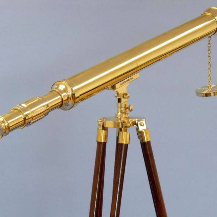 Hampton Ironworks – Engroshandel Teleskop/mikroskop - Børn – Gulv Stående Messing Harbor Master Teleskop 60"“3