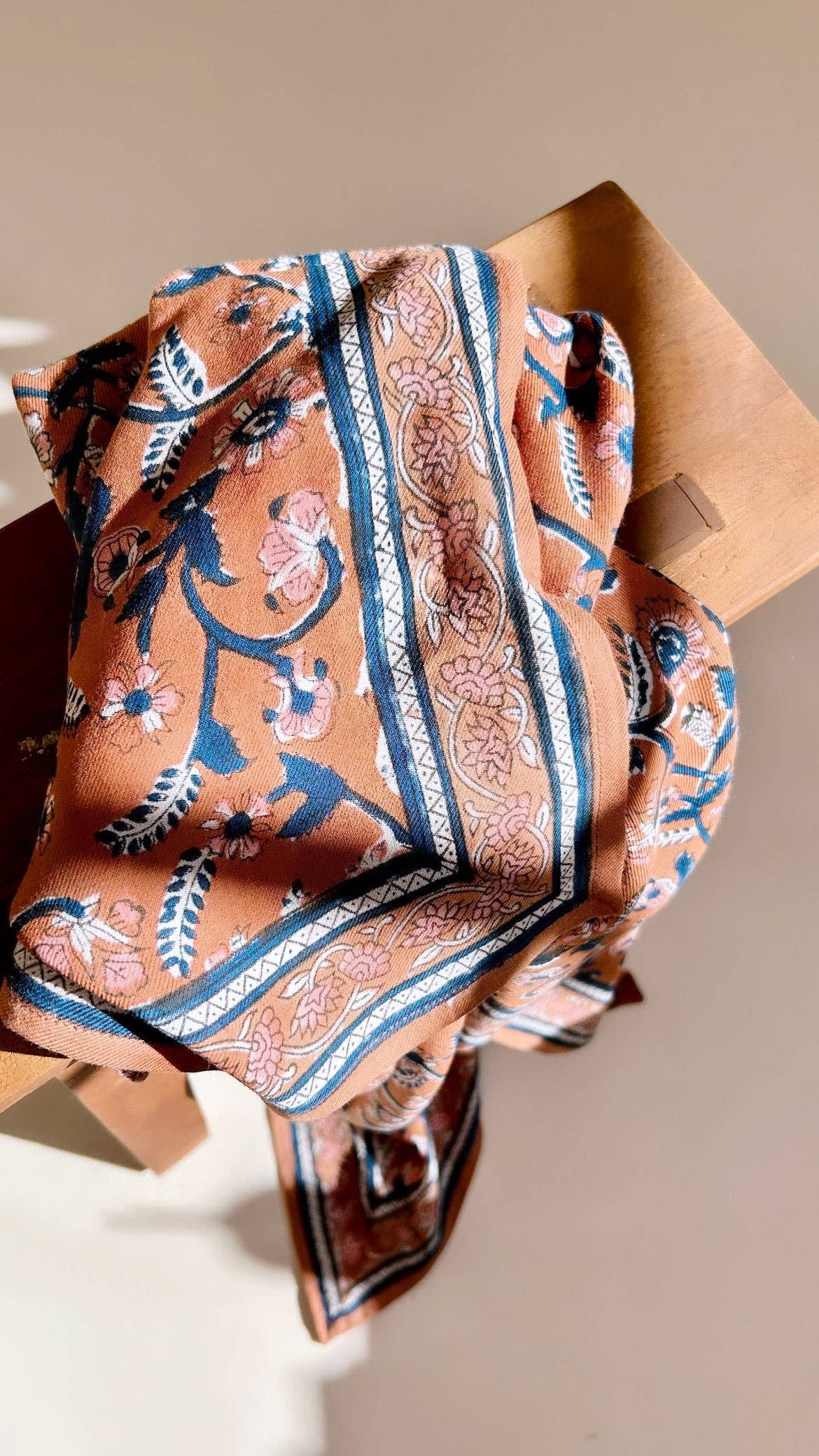 SO FAMILY - Wholesale Scarf - Women's - Dheli Apricot Adult Scarf 100 cm3