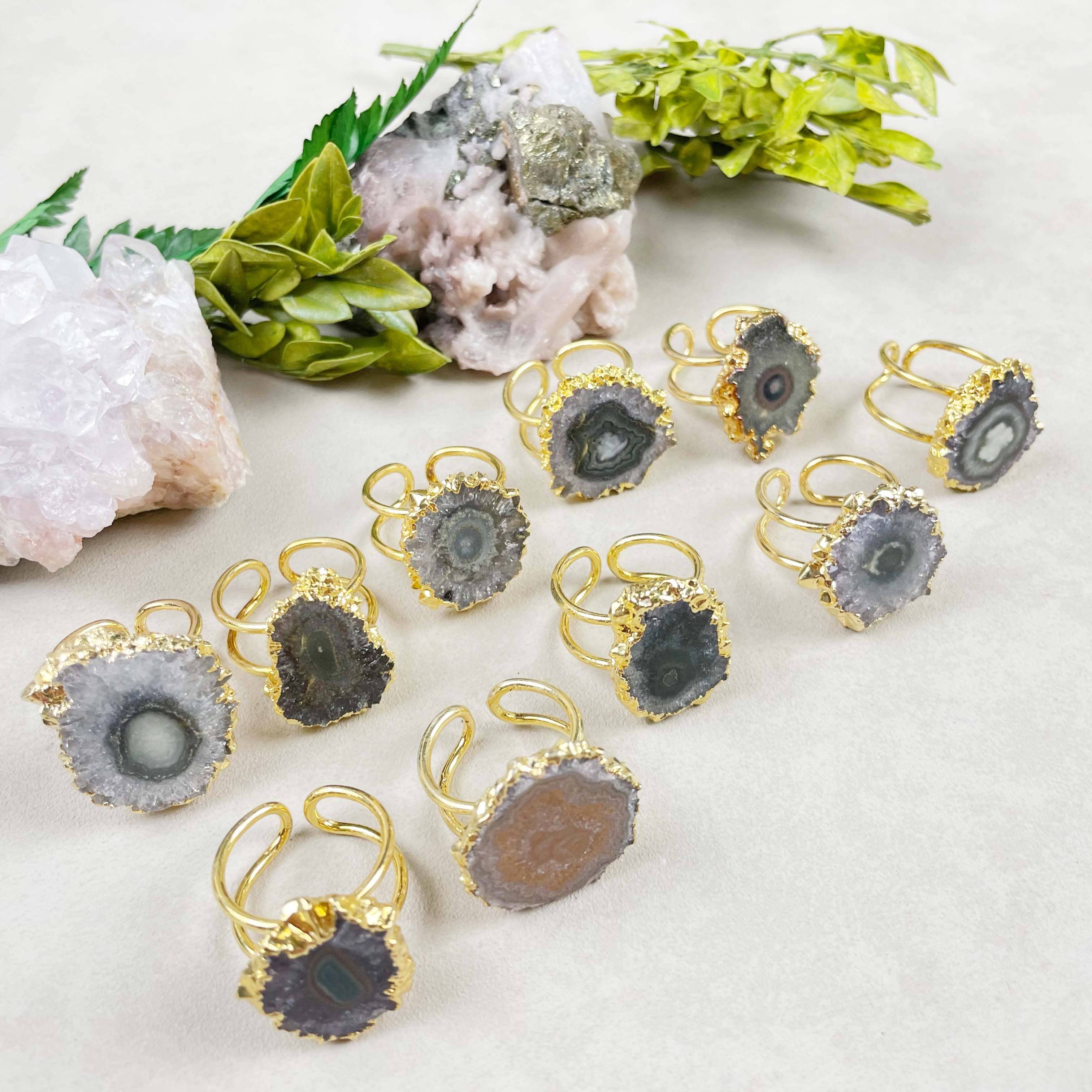 Ewelina Pas Jewelry - Vendita all'ingrosso Anelli cocktail/statement - Anello in oro con ametista stalattite7