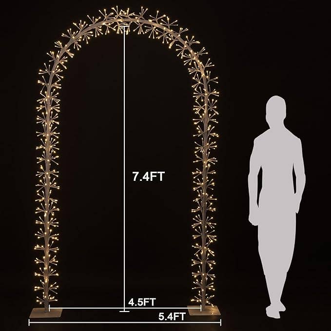 LIGHTSHARE - Wholesale Outdoor Ornament/Decor - Lighted Garden Arbors Bridal Wedding Arch Backdrop Stand Out11