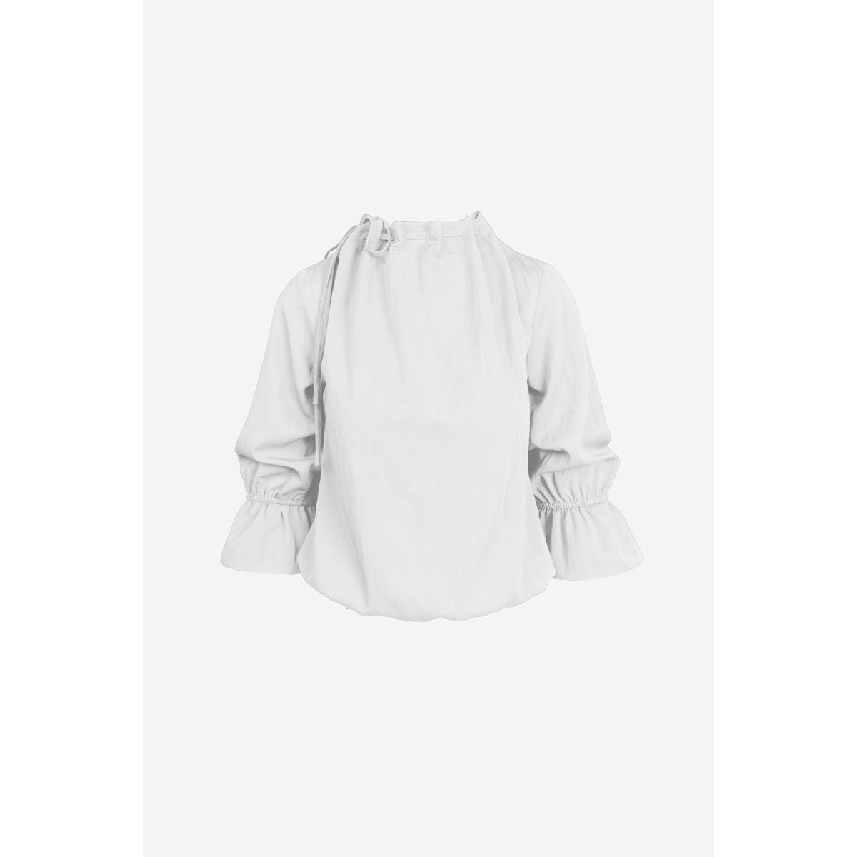 Naked Zebra - Wholesale Blouse - Women's - Long Sleeve Cinched Mock Neck Blouse12