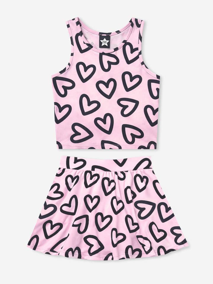 Simply Soft Luxe Cropped Racerback Tank & Skort for wholesale by PixieLane